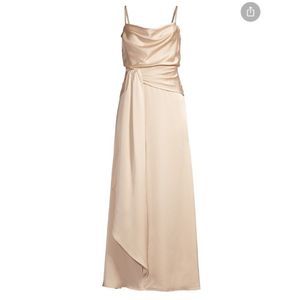 Fame and Partners Anita Draped Dress in Champagne